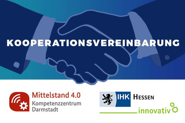 Handschlag: Kooperation mit IHK Hessen innovativ